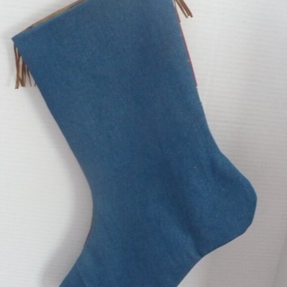 Handmade Western Ranch Style Christmas Stocking - Picture 6 of 7